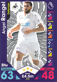 Angel Rangel Swansea City 2016/17 Topps Match Attax #274